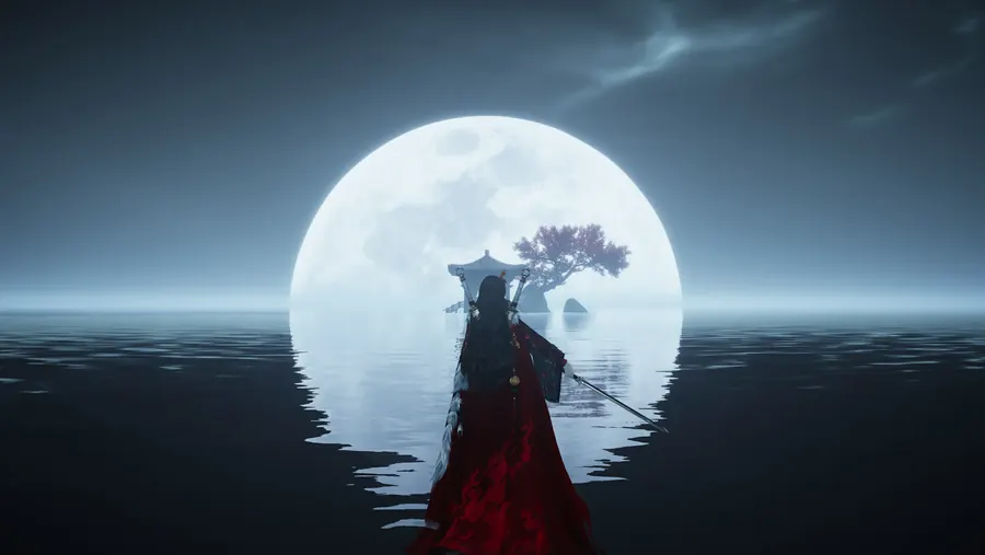 Moonlit silhouette